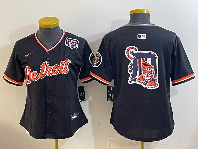 women Detroit Tigers blank black Nike 2026 MLB Jersey 0414002->women mlb jersey->Women Jersey